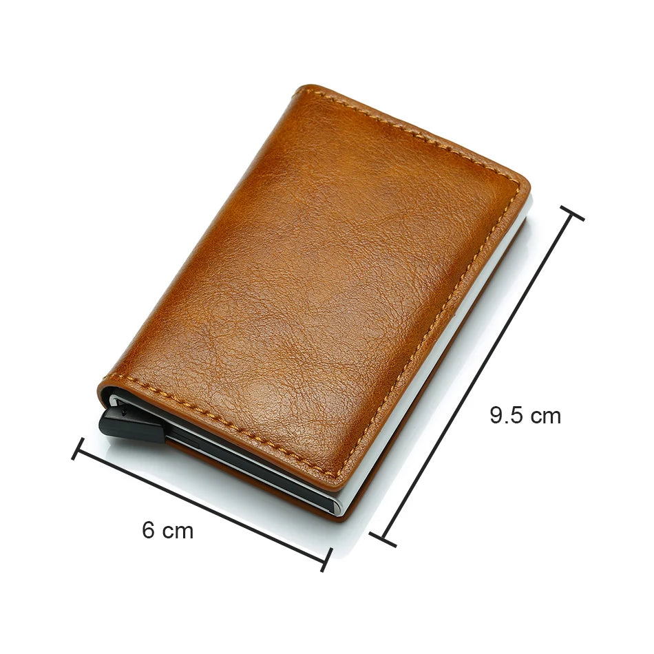 Carteira masculina porta cartões antifurto