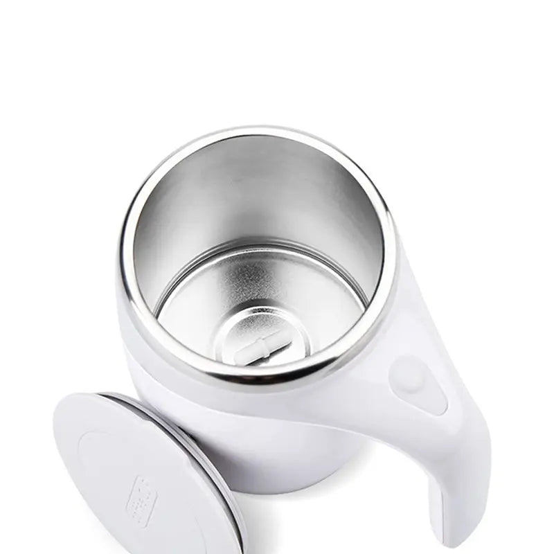 Caneca térmica com agitação automática e recarregável