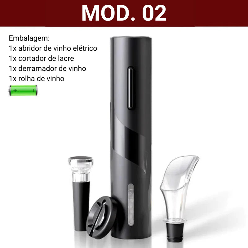 Abridor de vinhos inteligente elétrico