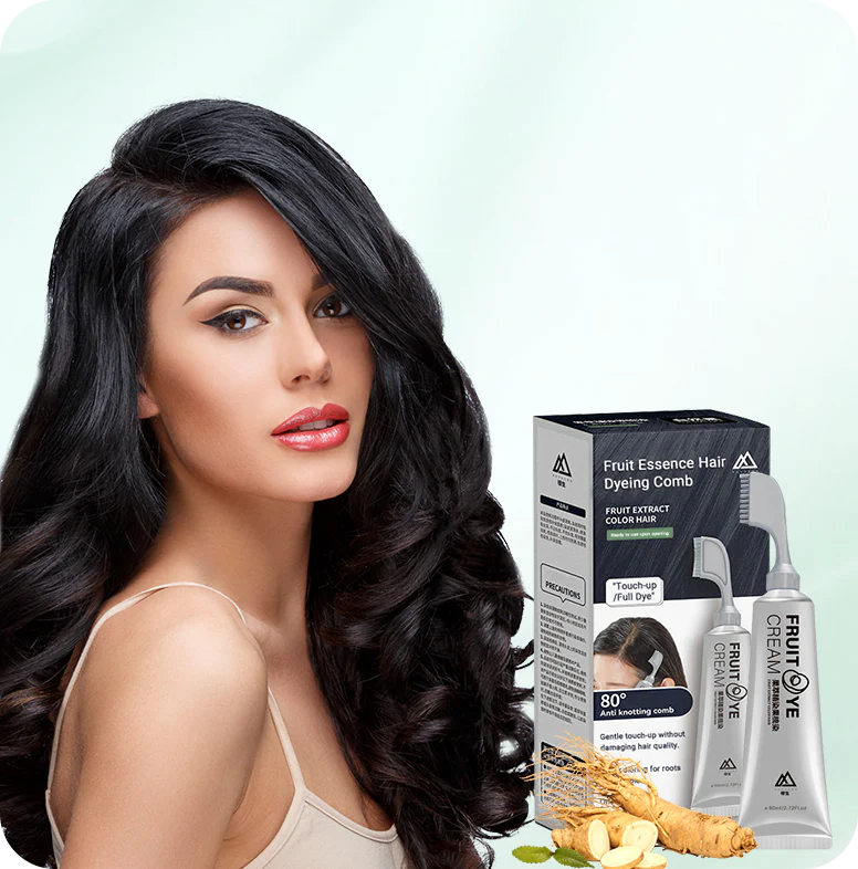 Creme para tingir cabelo natural de frutas pretas para homens e mulheres