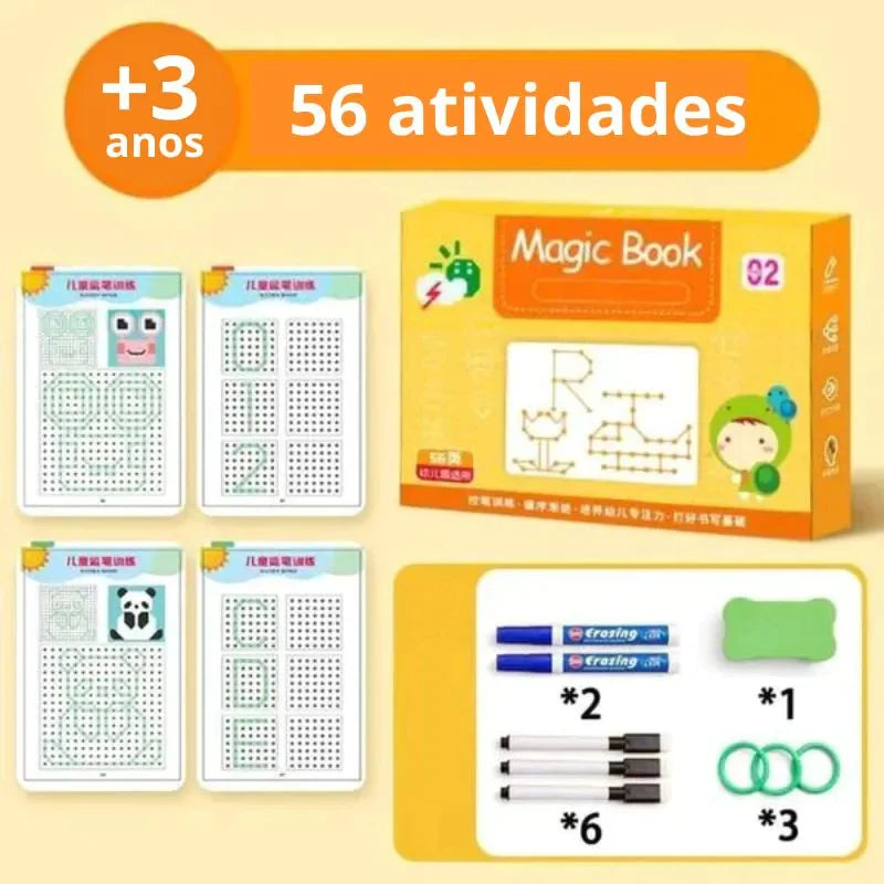 Caderno de traço e desenho Montessori