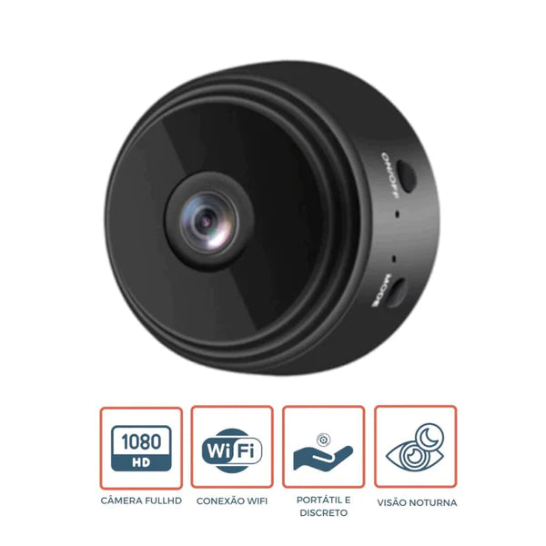 Mini Câmera espiã, wifi e magnética HD 1080p